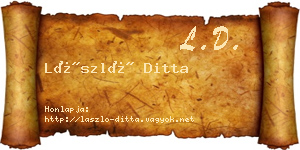 László Ditta névjegykártya