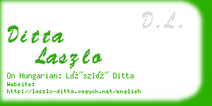 ditta laszlo business card